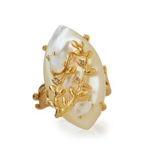 Indulgems Bellegem Ring Mother-Of-Pearl, Moonstone